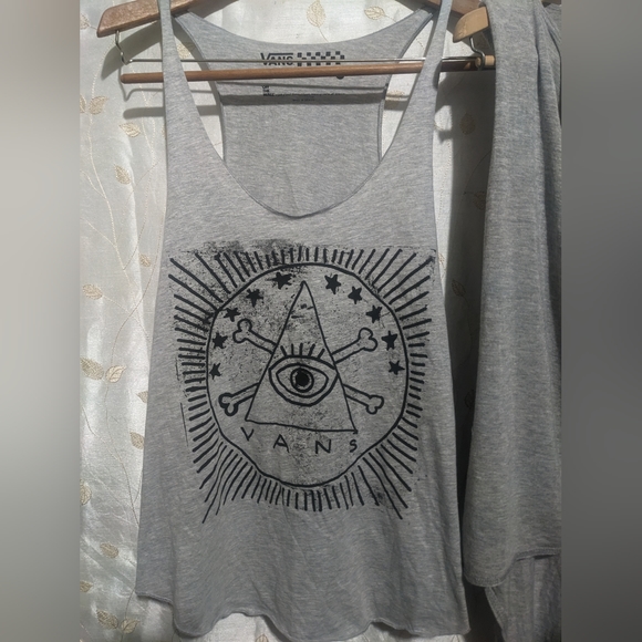 Lot 2 sleeveless SZ MED oversized topa - Picture 2 of 6